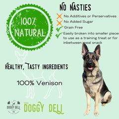 Appetising Venison Strips Dog Treat 100g - The Doggy Deli