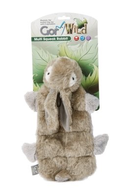 Gor Wild Multi-Squeak Rabbit Dog Toy
