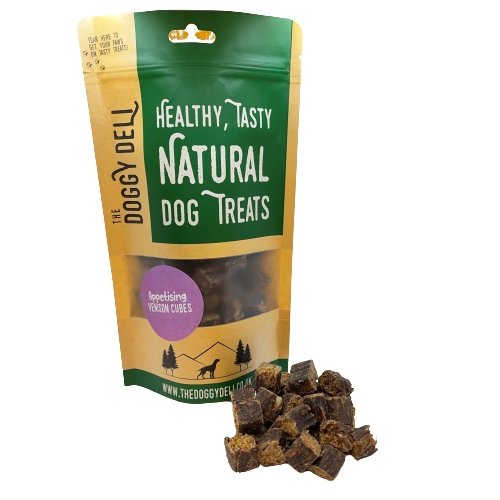 Appetising Venison Cubes - Natural Dog Treats 150g Bag