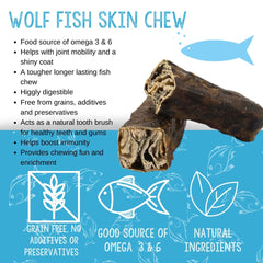 Chunky Wolf Fish Skin Chew Bar - The Doggy Deli