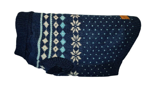 Dog Jumper Blue Fairisle - The Doggy Deli