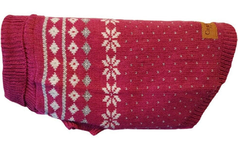 Dog Jumper Pink Fairisle - The Doggy Deli