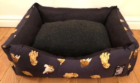 Dog Print Settee Dog Bed - The Doggy Deli