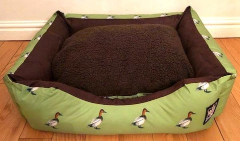 Ducks Print Settee Dog Bed - The Doggy Deli