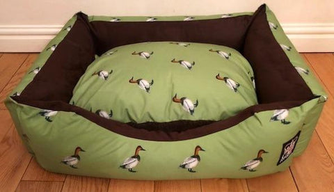 Ducks Print Settee Dog Bed - The Doggy Deli