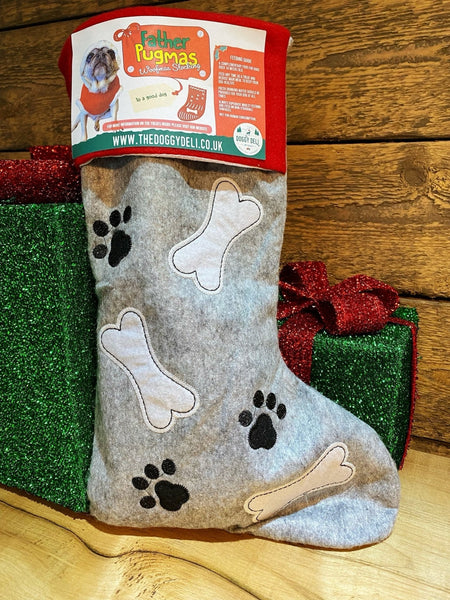 Father Pugmas Woofmas Stocking - Natural Dog Treats Christmas Stocking