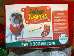 Father Pugmas Woofmas Stocking - Natural Dog Treats Christmas Stocking - The Doggy Deli