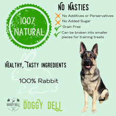 Flavourful Rabbit Strips Dog Treats 100g - The Doggy Deli