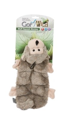 Gor Wild Multi-Squeak Monkey Dog Toy - The Doggy Deli