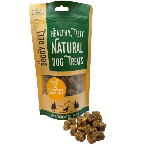 Scrumptious Chicken Cubes - Natural Dog Treats 150g Bag