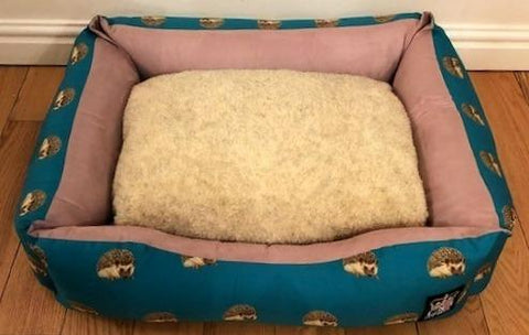 Hedgehog Print Settee Dog Bed - The Doggy Deli