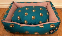 Hedgehog Print Settee Dog Bed - The Doggy Deli