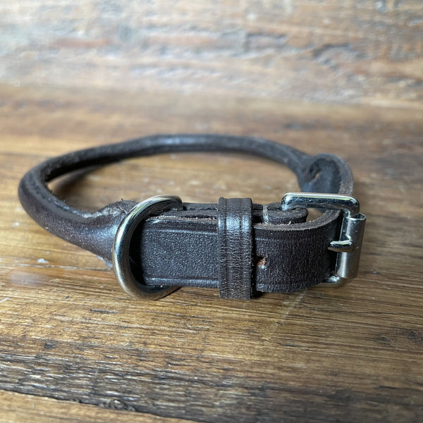 Lincolnshire Crafted Rolled Leather Dog Collar