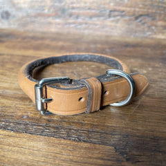 Lincolnshire Crafted Rolled Leather Dog Collar - The Doggy Deli
