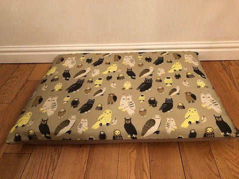 Owl Print Crash Pad/Crate Mat Dog Bed - The Doggy Deli