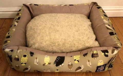 Owl Print Settee Dog Bed - The Doggy Deli