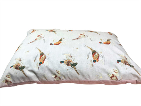 Pheasant Countryside Print Cushion Dog Bed - The Doggy Deli