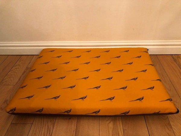 Pheasant Print Crash Pad/Crate Mat Dog Bed