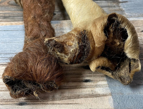 Rolled Beef Skin with Fur Dog Chew Treat - The Doggy Deli