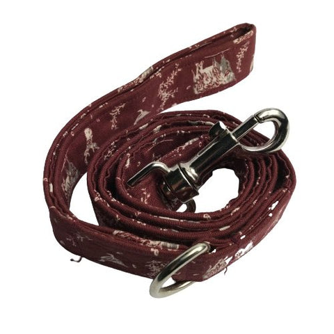 Stag Woodland Red Handmade Dog Lead - The Doggy Deli