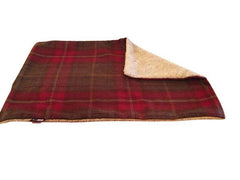 Tartan Dog Blanket with Sherpa fleece - The Doggy Deli