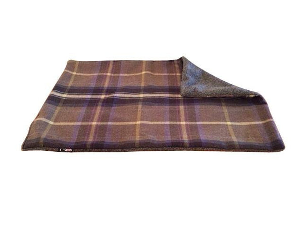 Tartan Dog Blanket with Sherpa fleece