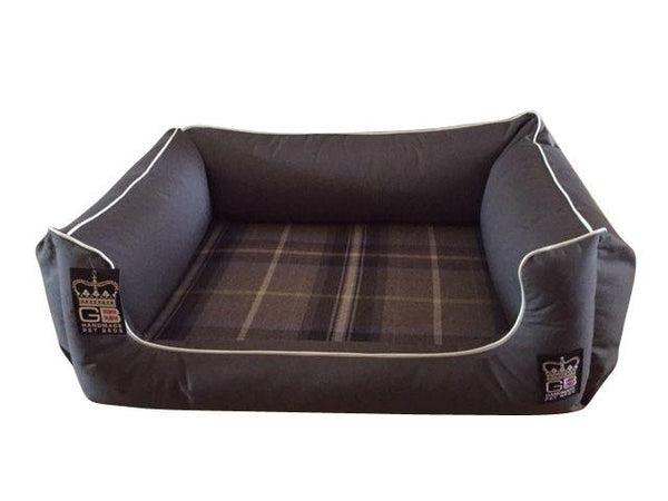 Tartan Orthopaedic Dog Bed Memory Foam Waterproof Settee Bed