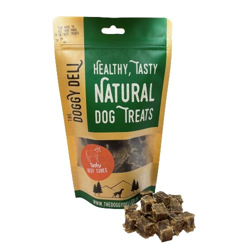 Tasty Beef Cubes - Natural Dog Treats 150g Bag