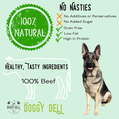 Tasty Beef Jerky Dog Treat Chew 100g - The Doggy Deli